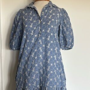 Jade Blue Lace Midi Dress